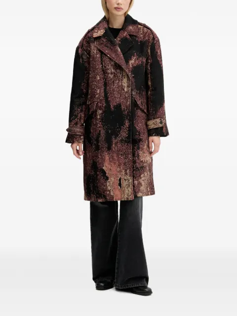 Desigual trench croisé à motif abstrait