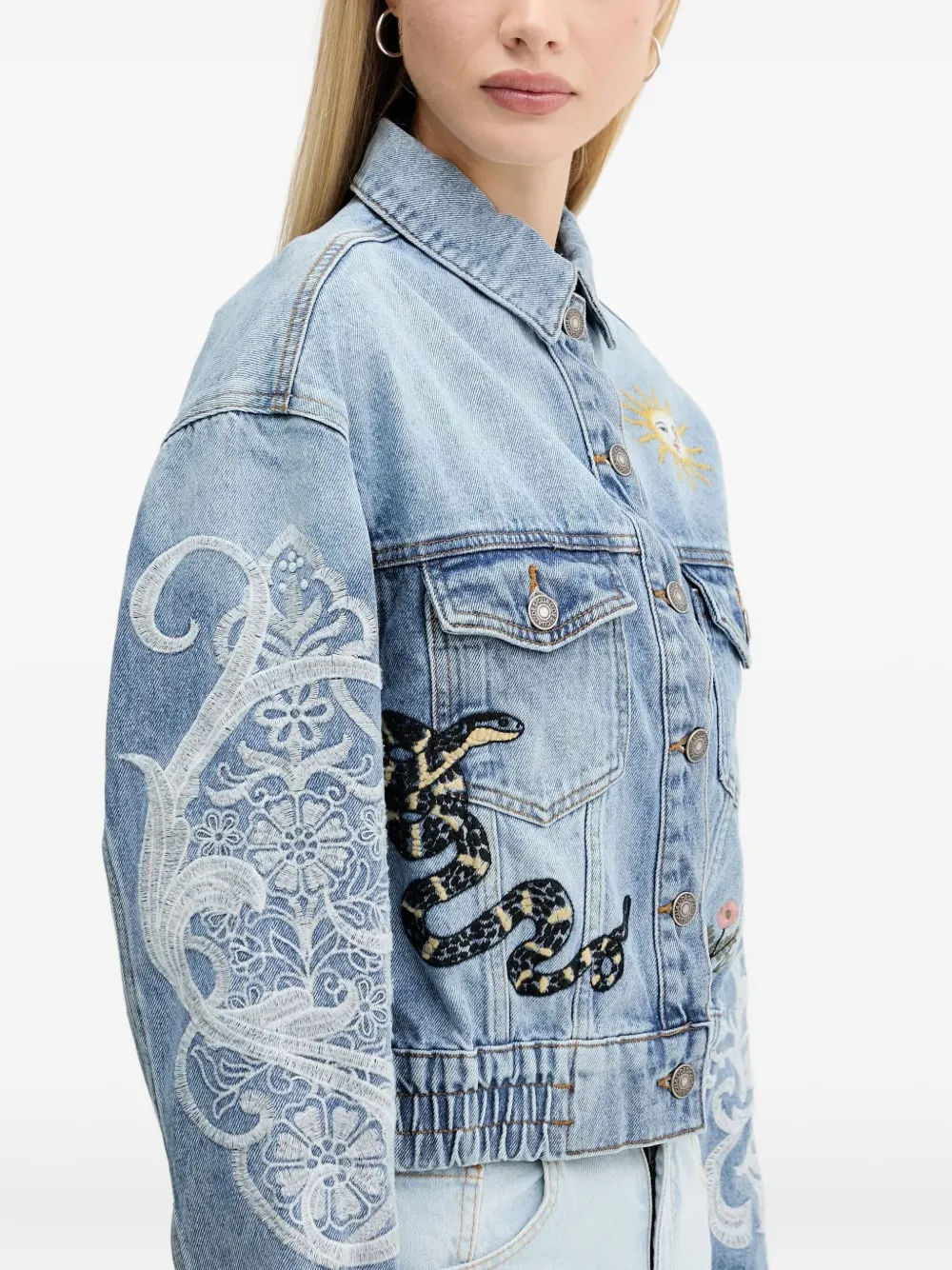 Desigual Denim jack Blauw