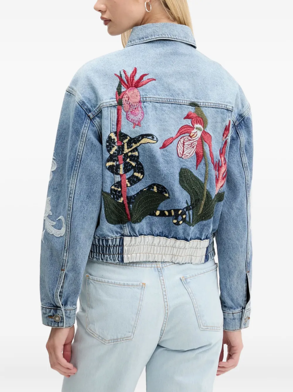 Desigual Denim jack Blauw