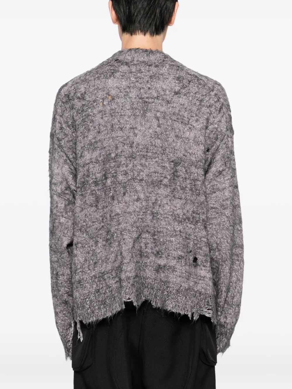 Miharayasuhiro Logo-patch Cardigan In Purple