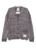 Maison MIHARA YASUHIRO logo-patch cardigan - Purple