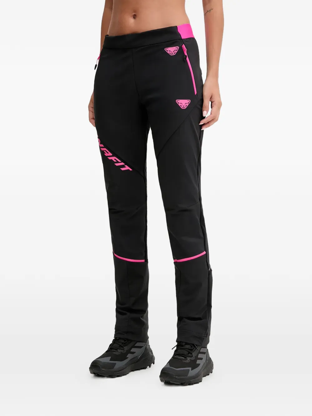 DYNAFIT Dynastretch zip logo performance trousers | Black | Image 1