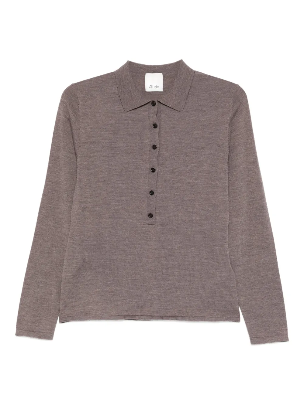 Allude top con cuello y botones | gris | Image 1