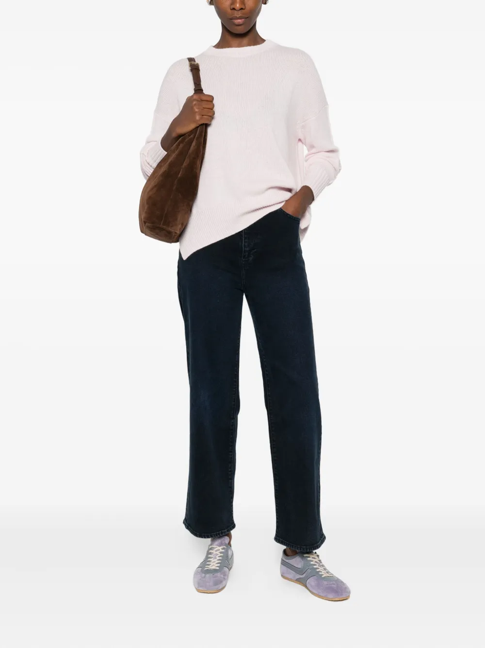 Allude Trui met ronde hals Roze