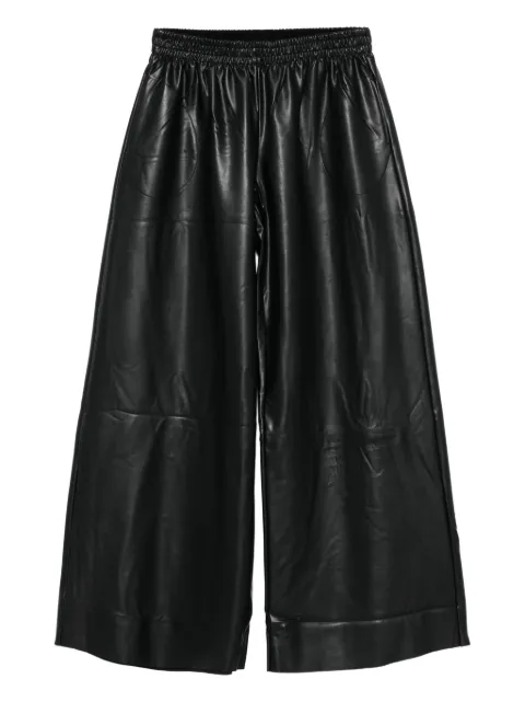 Norma Kamali elastic-waist wide-leg trousers