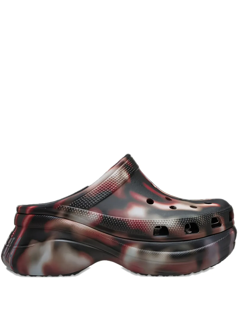 Crocs tie-dye pattern mules Black