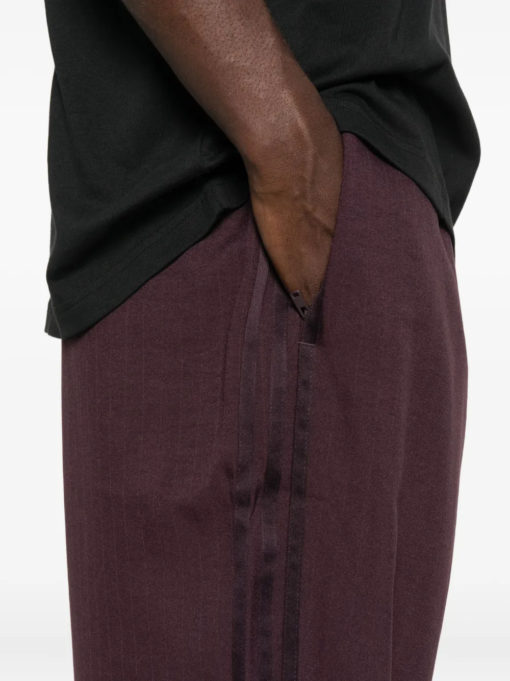 Y-3 Broek met trekkoordtaille Paars