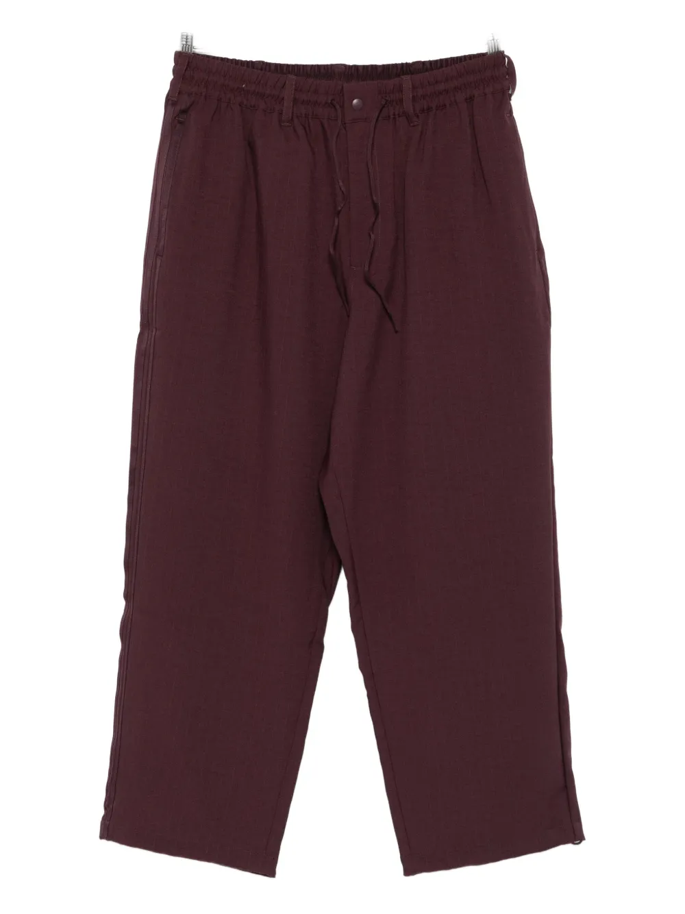 Y-3 drawstring-waist cotton trousers | Purple | Image 1