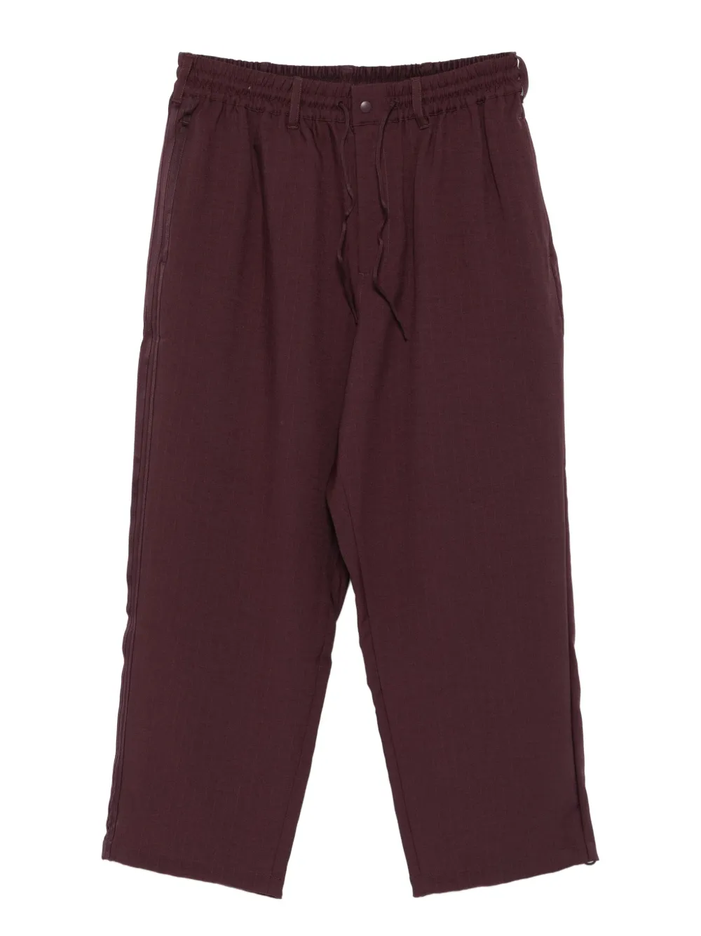 Y-3 drawstring-waist cotton trousers | Purple | Image 1