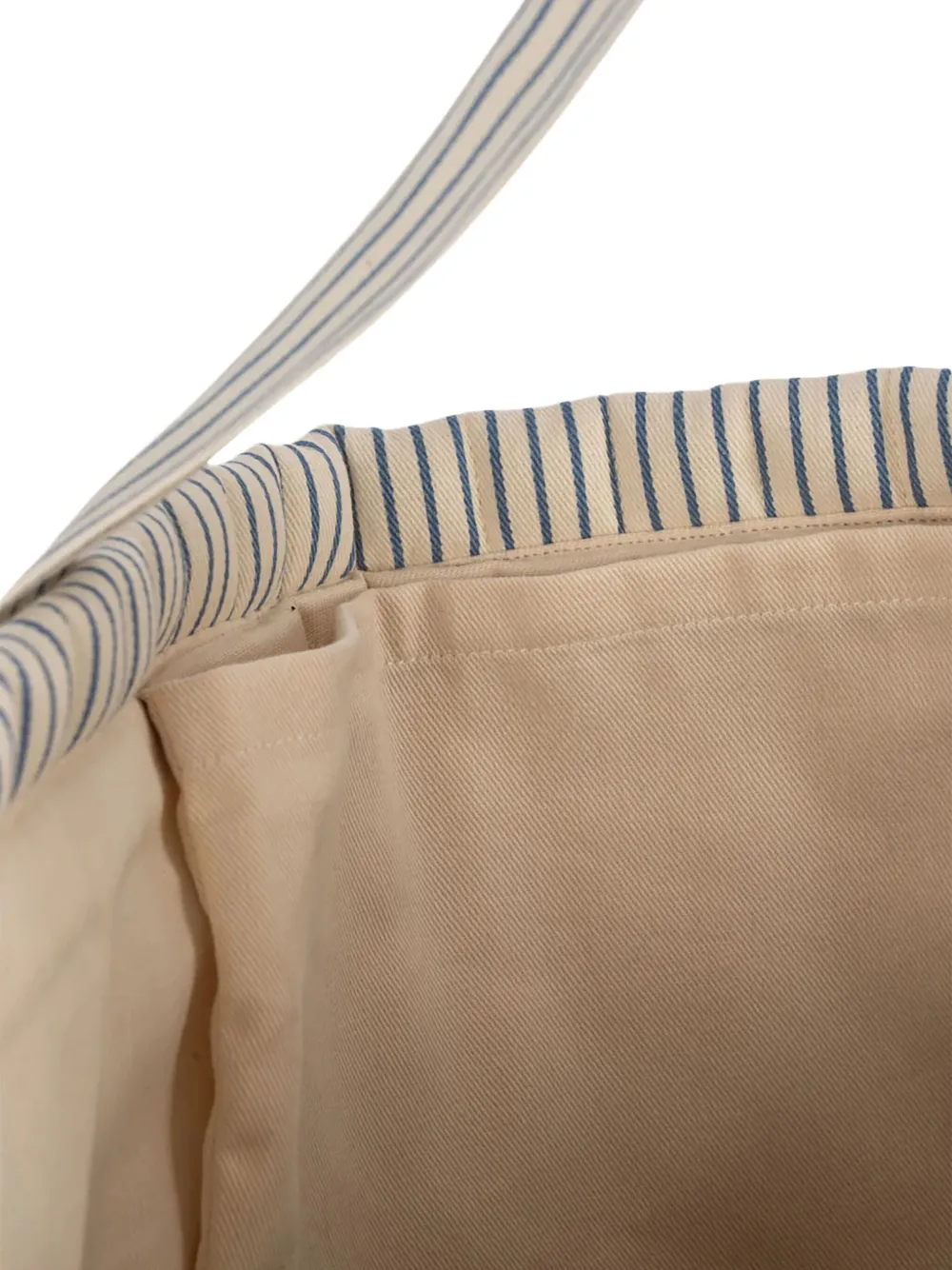 Konges Sløjd Molly gestreepte gewatteerde tas Beige