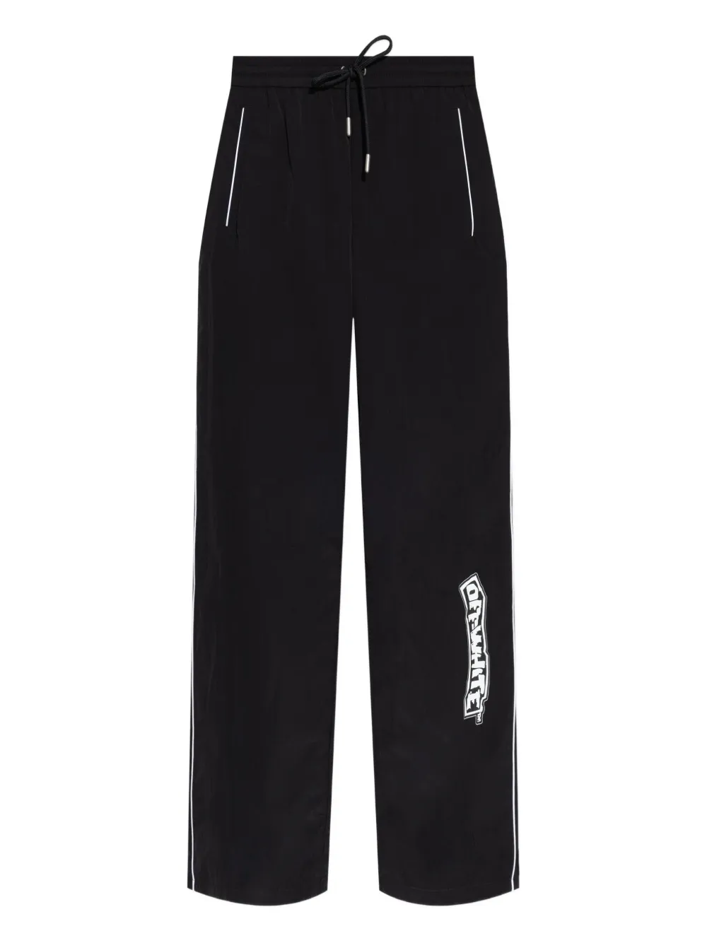 Off-White logo-detail side-stripe trousers | Black | Image 1