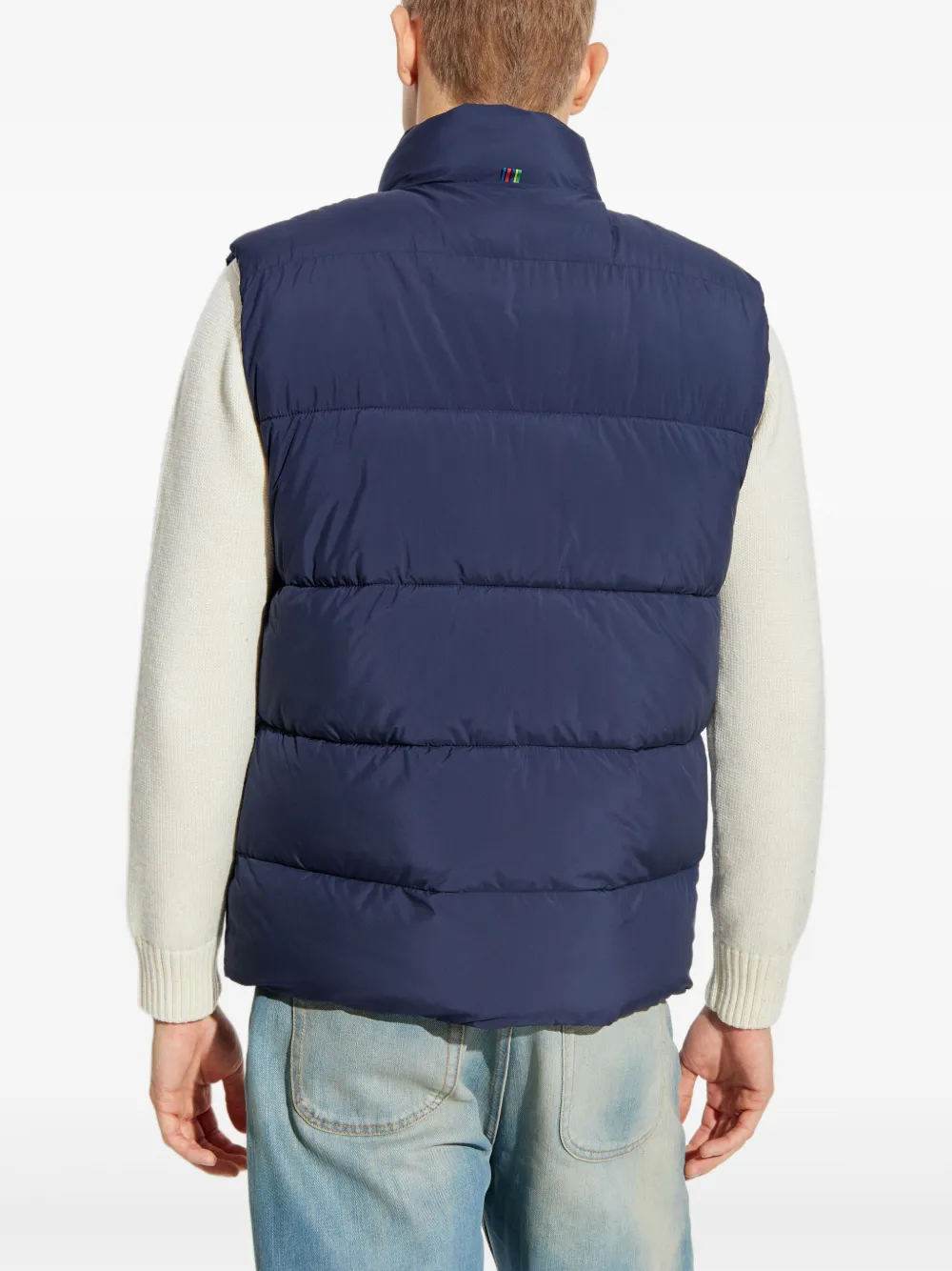 PS Paul Smith Gewatteerde bodywarmer met ritssluiting en zak Blauw