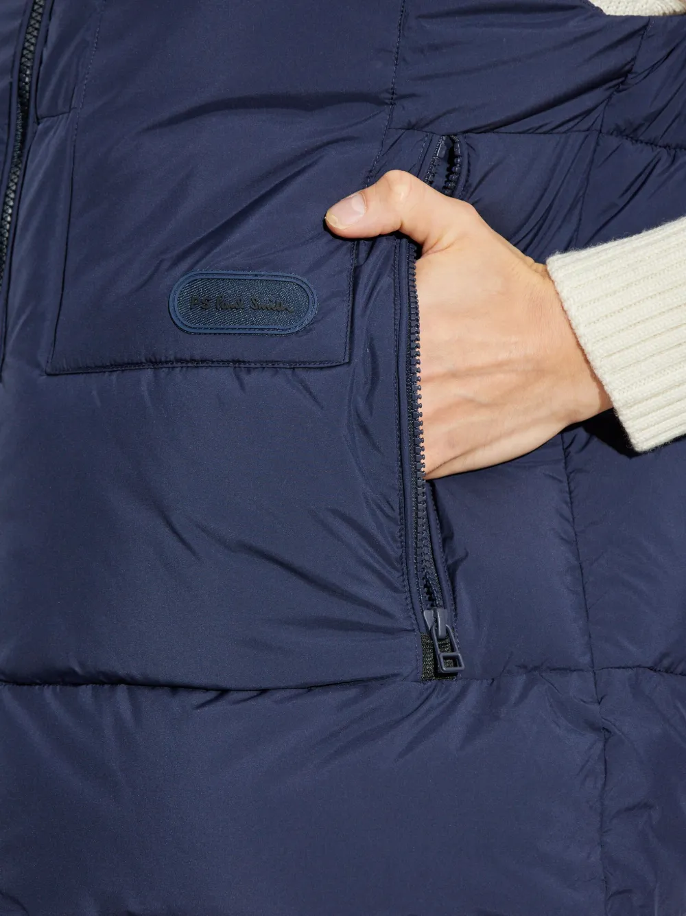 PS Paul Smith Gewatteerde bodywarmer met ritssluiting en zak Blauw