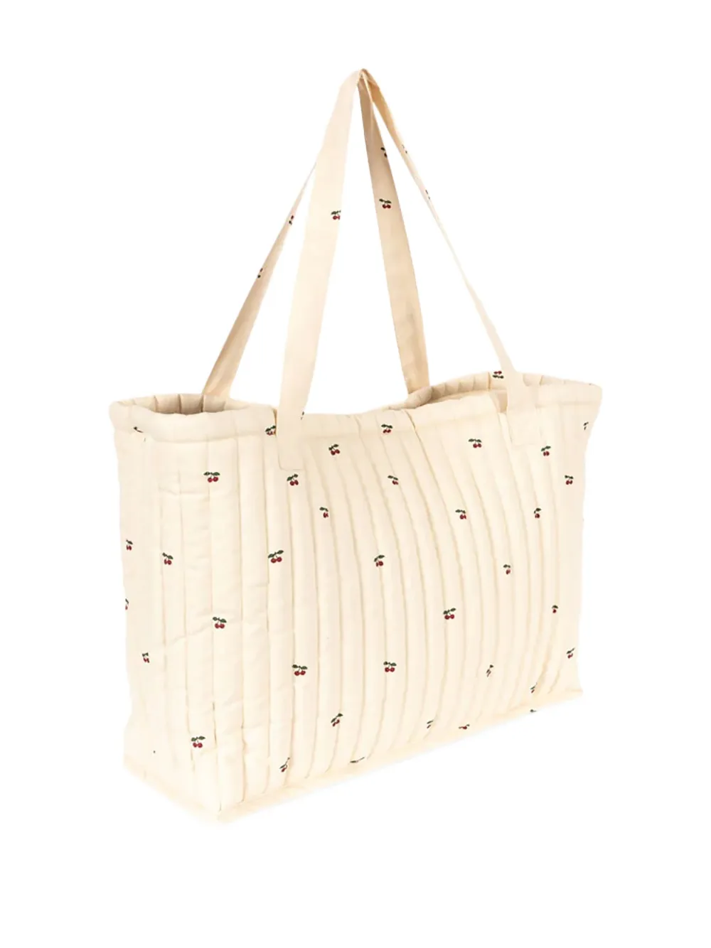 Konges Sløjd Molly cherry-print quilted bag - Beige