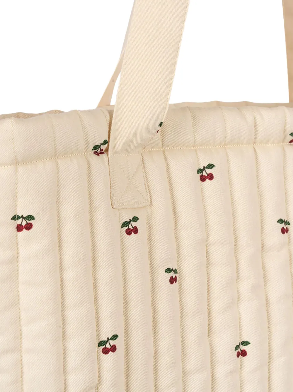 Konges Sløjd Molly gewatteerde tas met kersenprint Beige