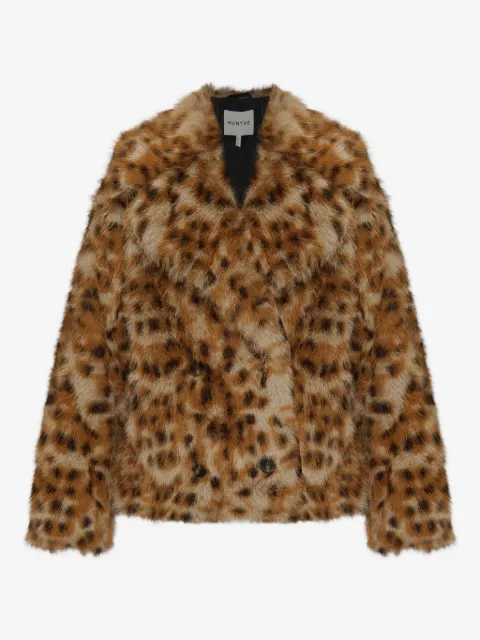 MUNTHE Lestine leopard-print double-breasted jacket
