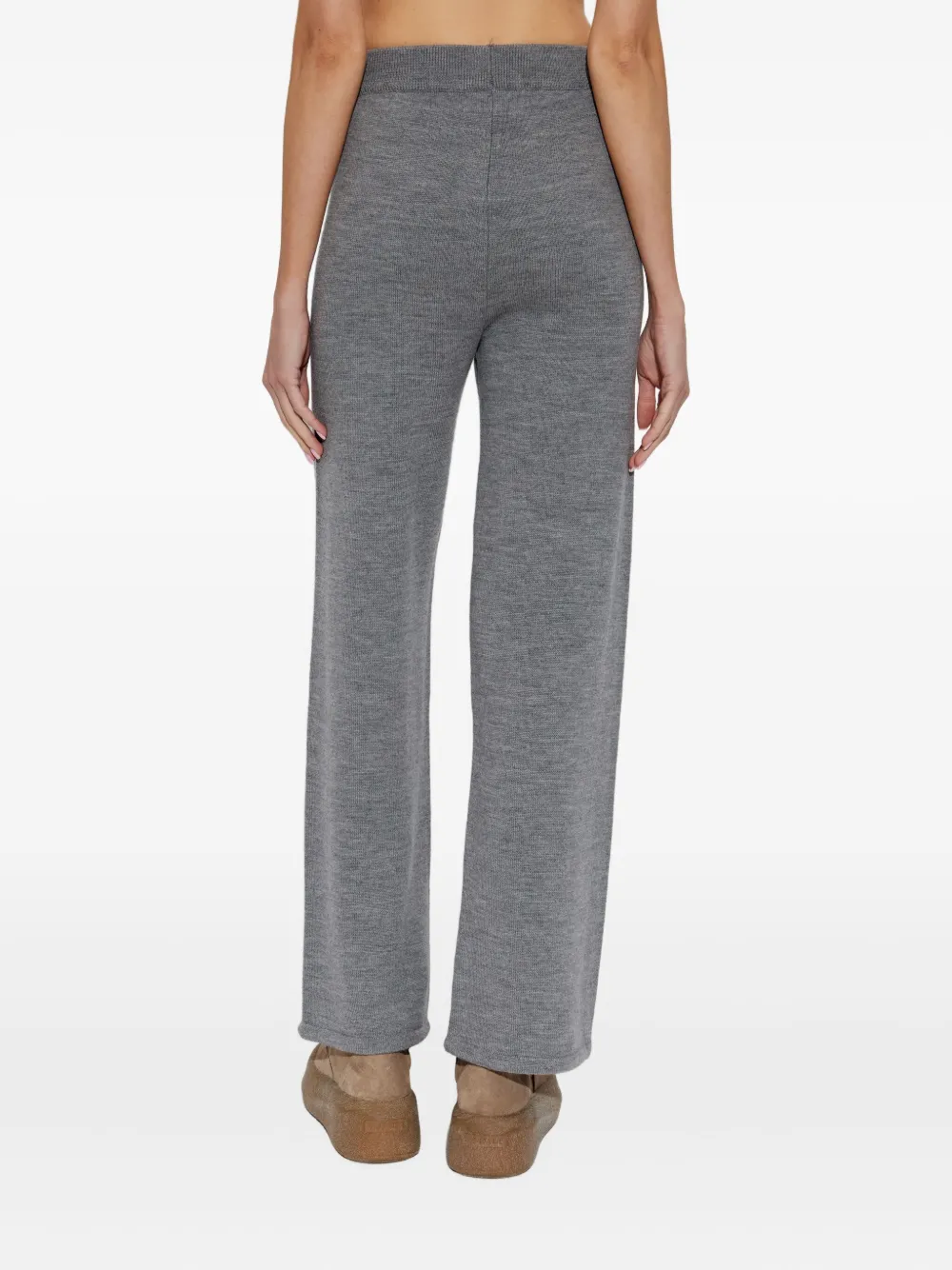 Rethinkit Studios Knitted Wool Trousers In Gray