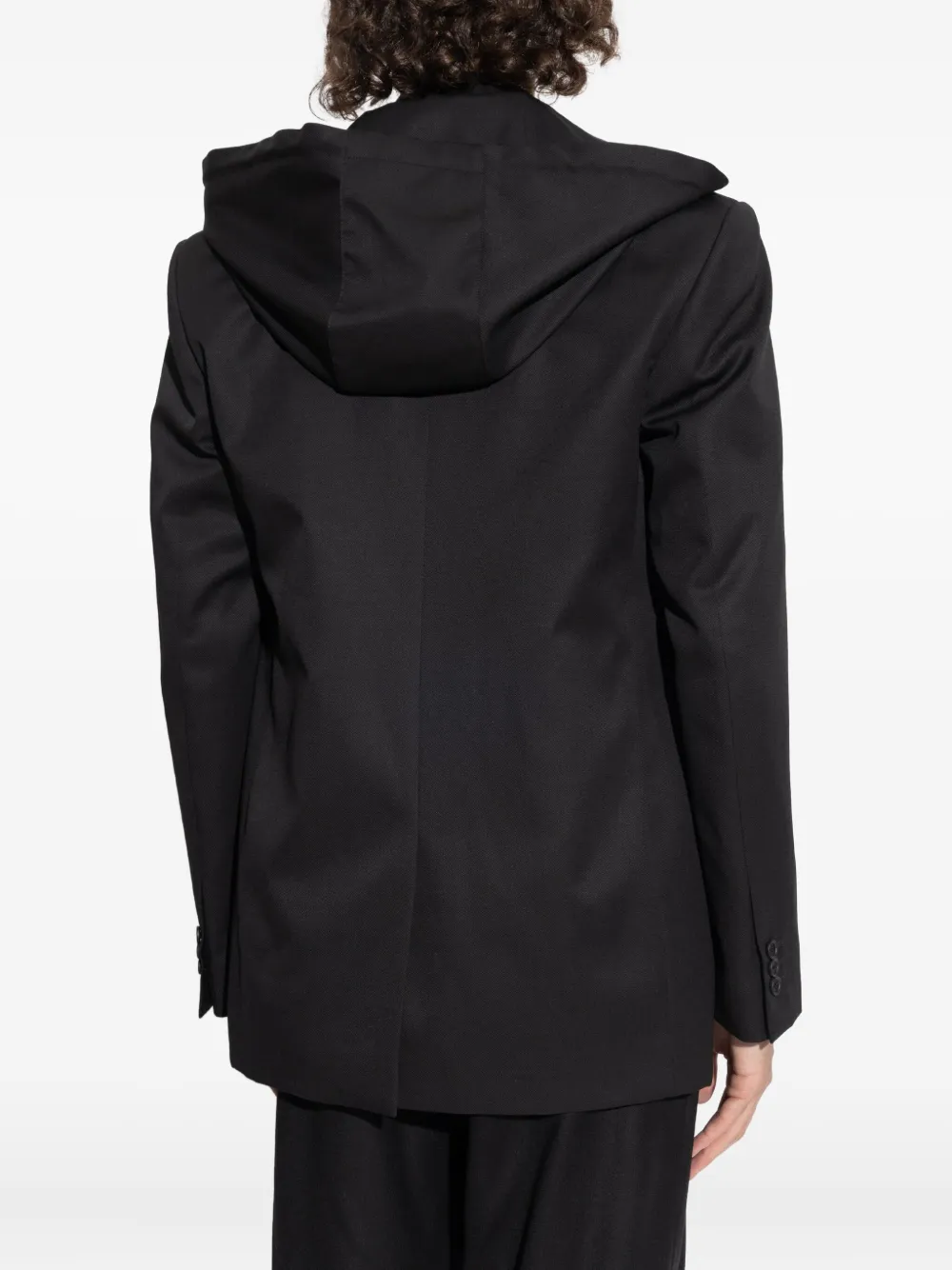 Off-White Jack met capuchon en verfspray Zwart