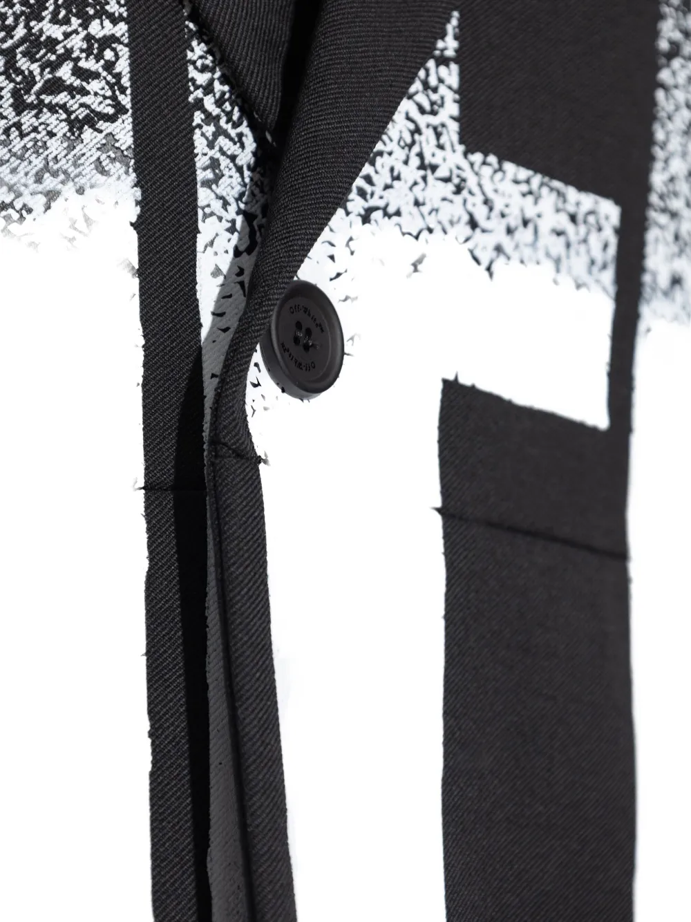 Off-White Jack met capuchon en verfspray Zwart