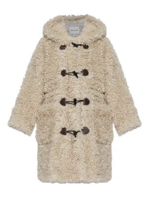MUNTHE hooded faux-fur coat