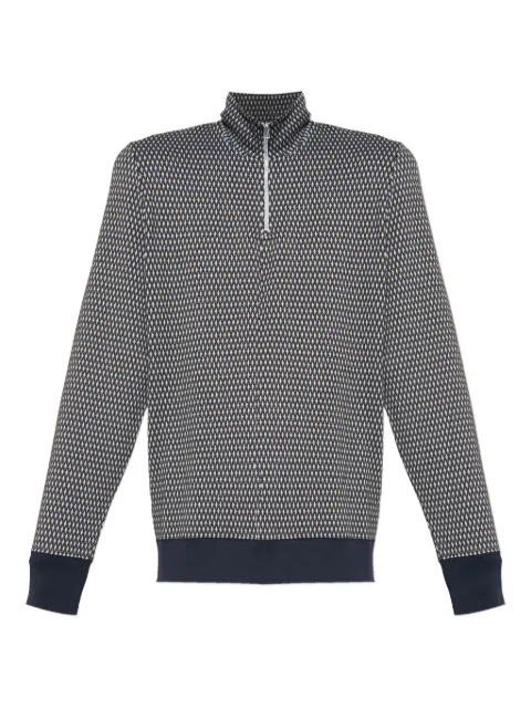 PS Paul Smith geometric-pattern half-zip sweatshirt