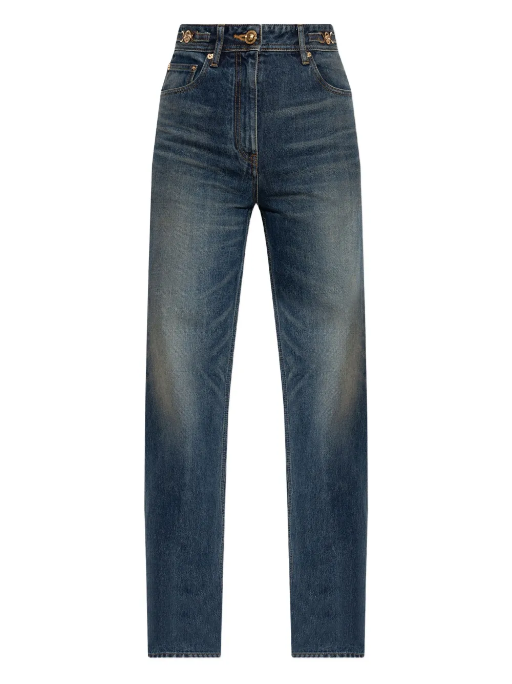 Versace plaque-detailed jeans - ブルー Versace plaque-detailed jeans - ブルー