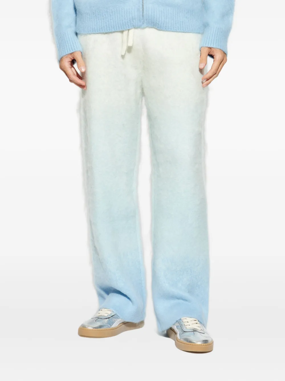 Casablanca Broek met ombré-effect en logopatch Blauw