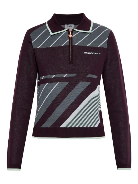 Casablanca striped polo shirt