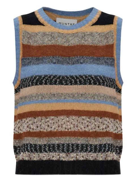 MUNTHE striped alpaca wool vest