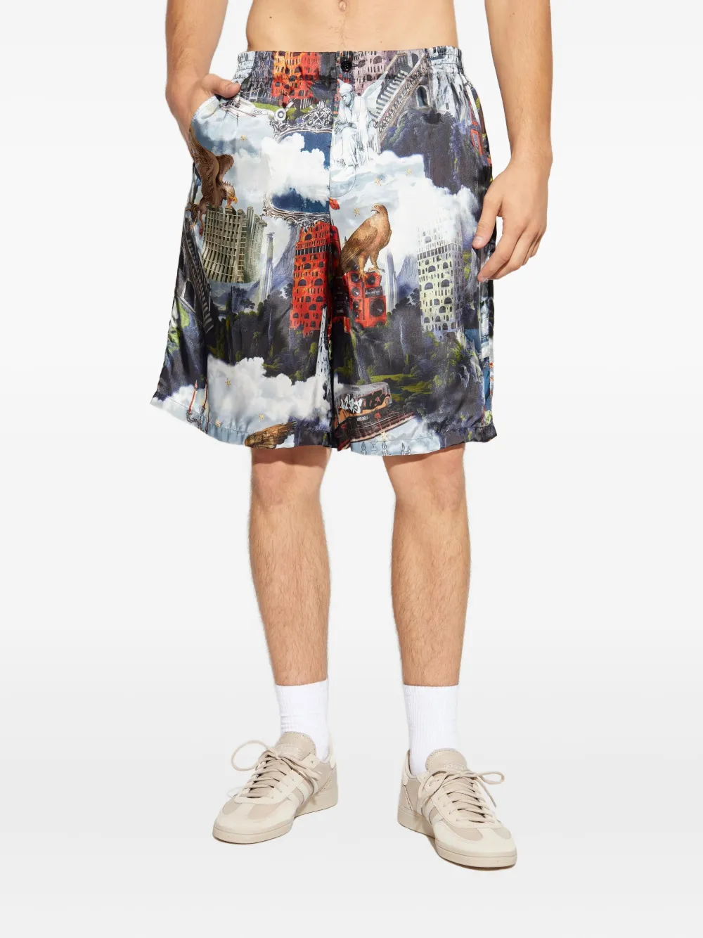 Off-White Shorts met trekkoord Blauw