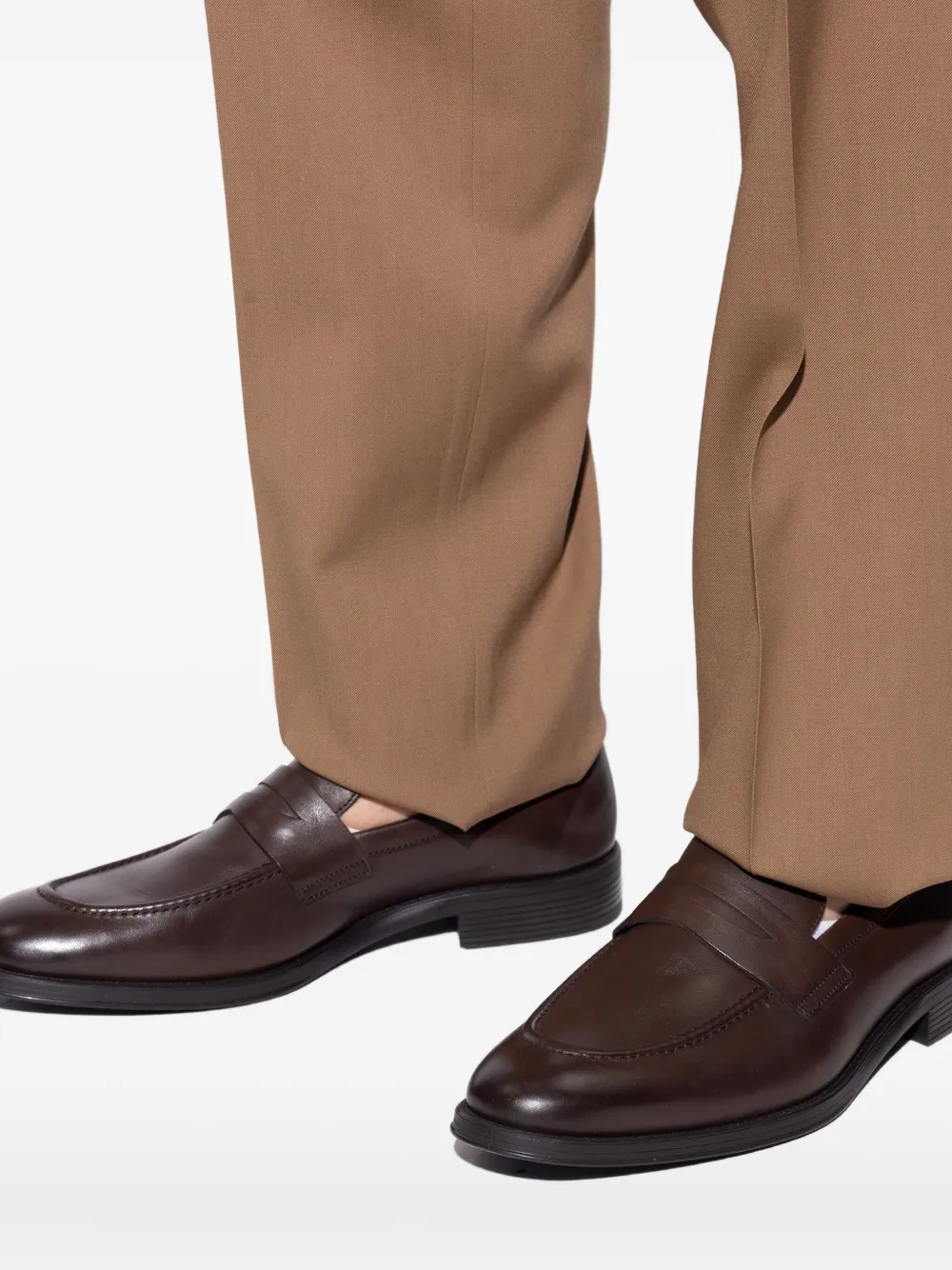 PS Paul Smith Leren penny loafers Bruin