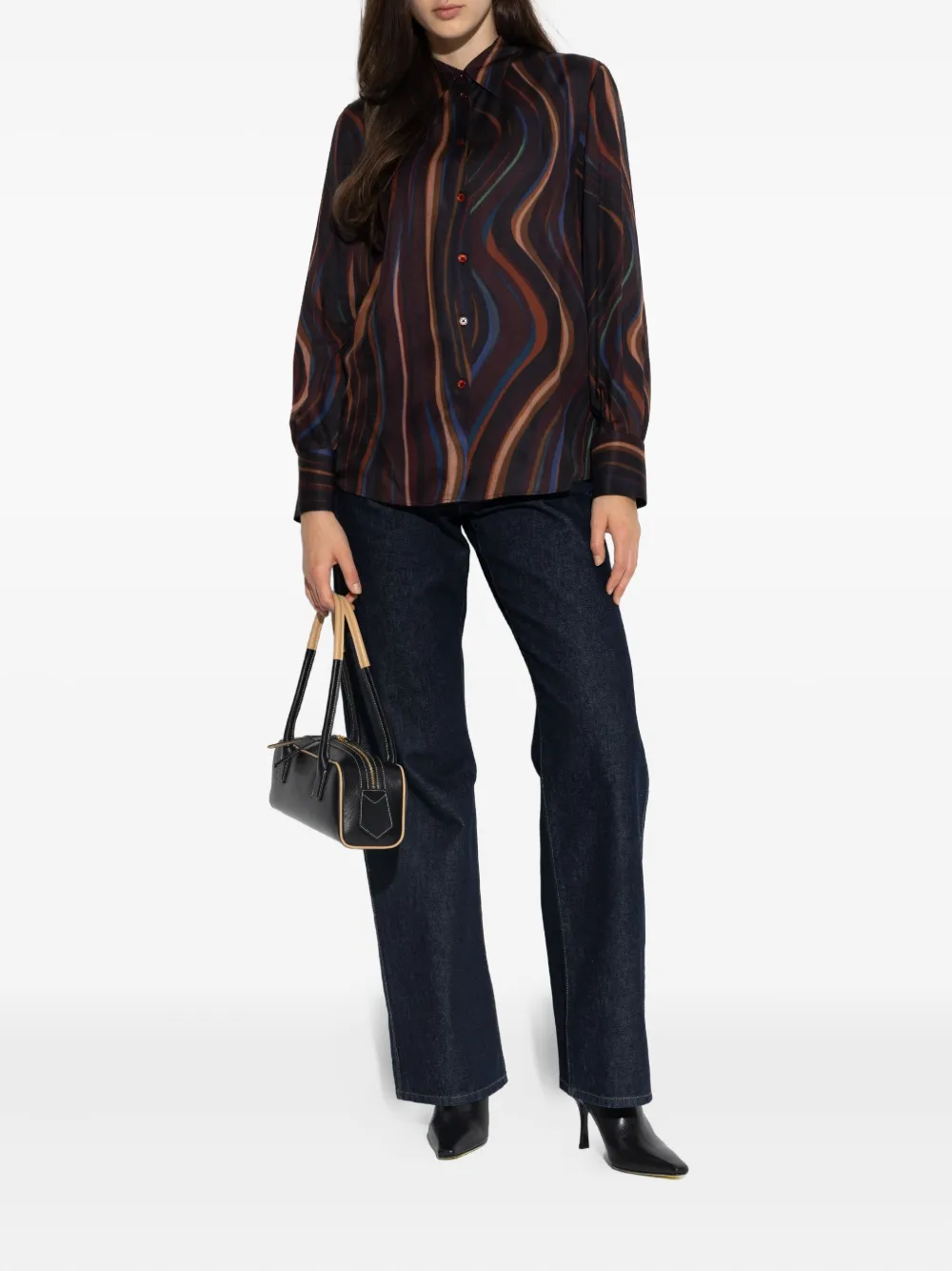 PS Paul Smith Blouse met print - Bruin