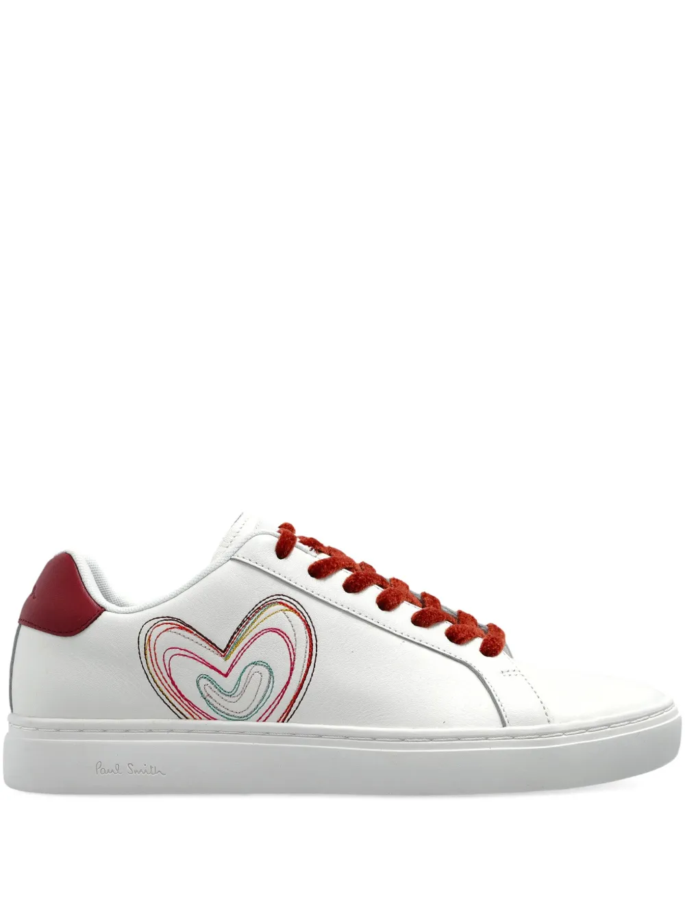 Paul Smith heart-print leather sneakers Wit