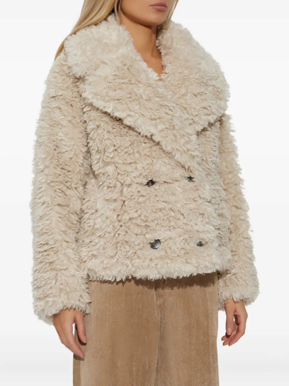 Munthe Lestine Double-breasted Jacket In Neutral