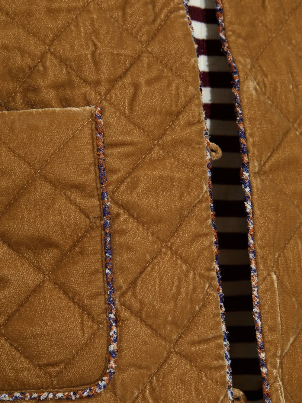 MUNTHE Lizetta gewatteerd fluwelen jack Geel