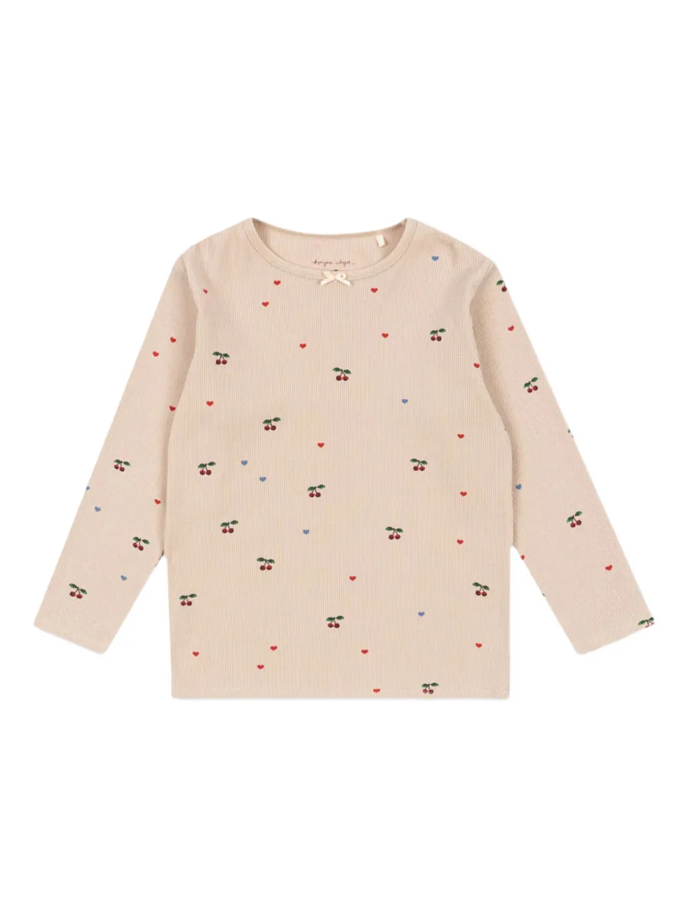 Konges Sløjd Kids' Ella Cherry-print T-shirt In Neutral