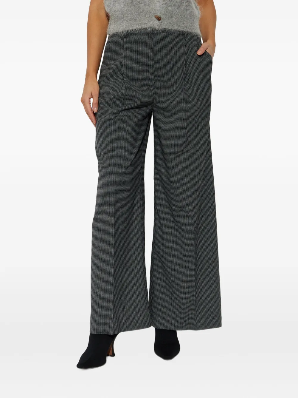 Munthe Houndstooth Trousers In Gray