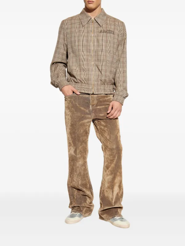 AMIRI チェック柄ジャケット Sサイズ AMIRI チェック ジャケット | ブラウン | FARFETCH JP
