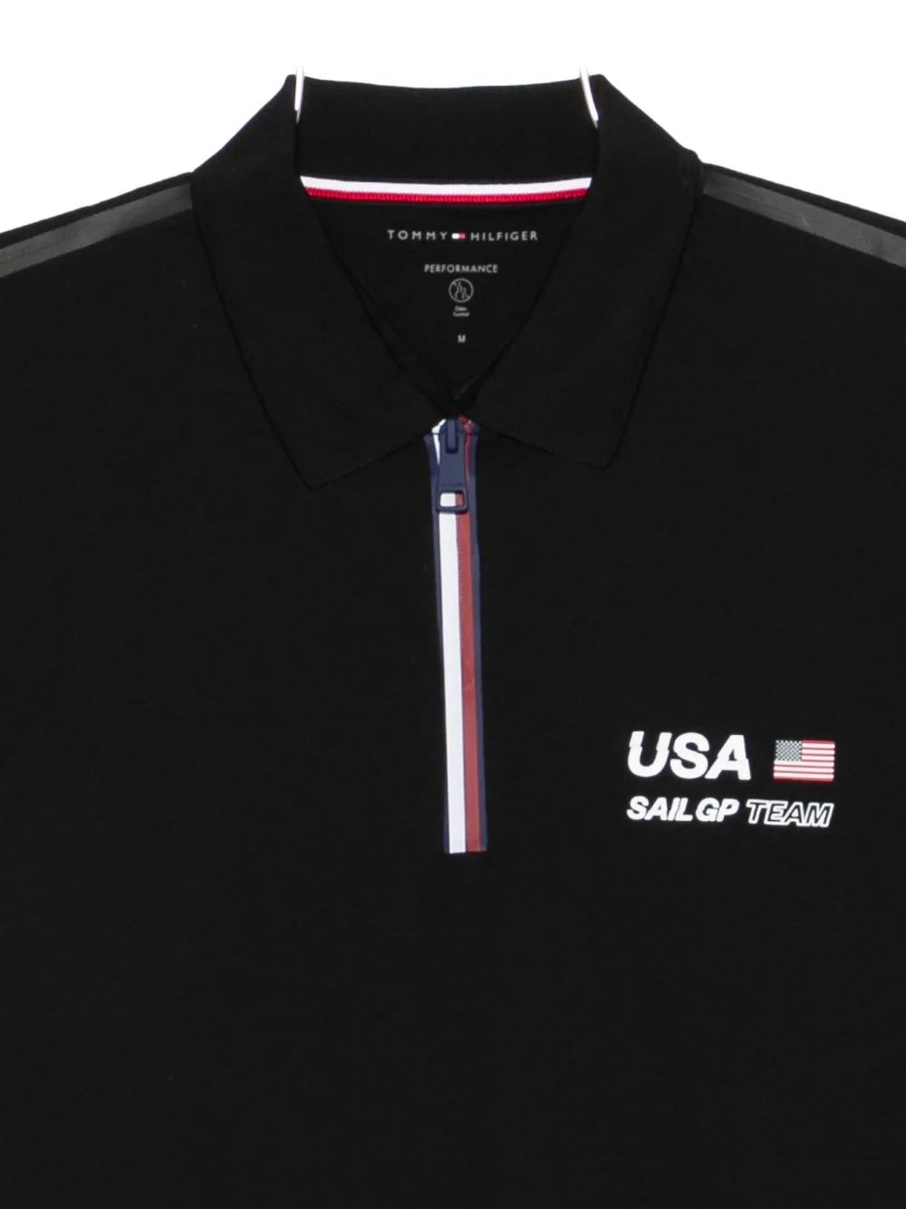 Tommy Hilfiger X U.s. Sail Gp Team Pique Polo Shirt In Black