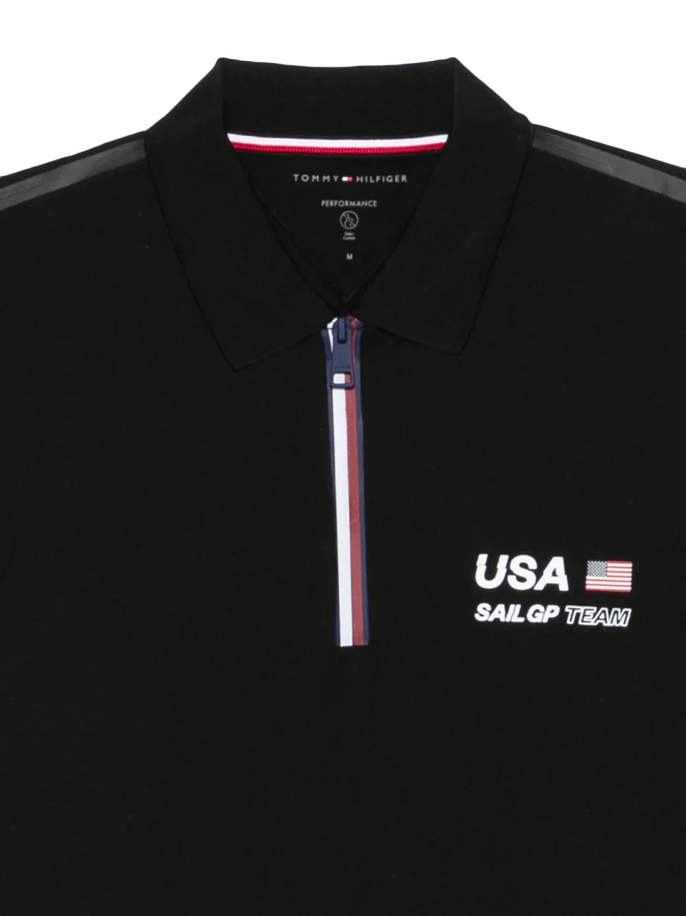 Tommy Hilfiger x U.S. Sail GP Team piqué poloshirt Zwart