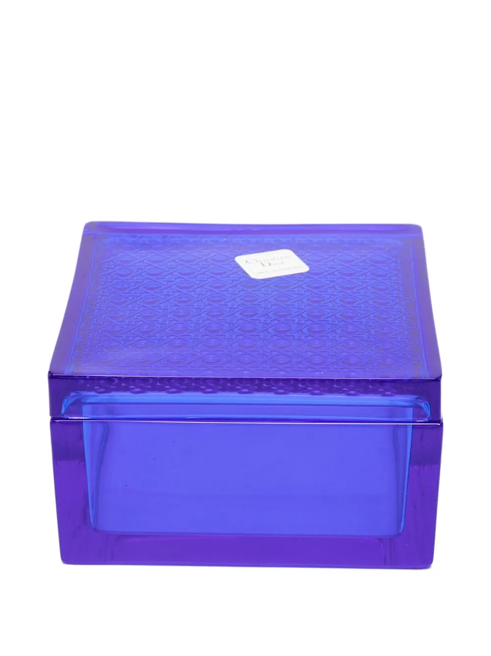 Christian Dior Pre-Owned 1980s monogram-embossed glass box | Blue | Image 1