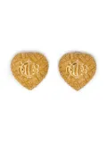 Christian Dior Pre-Owned 1990s heart-shaped stud earrings - Gold