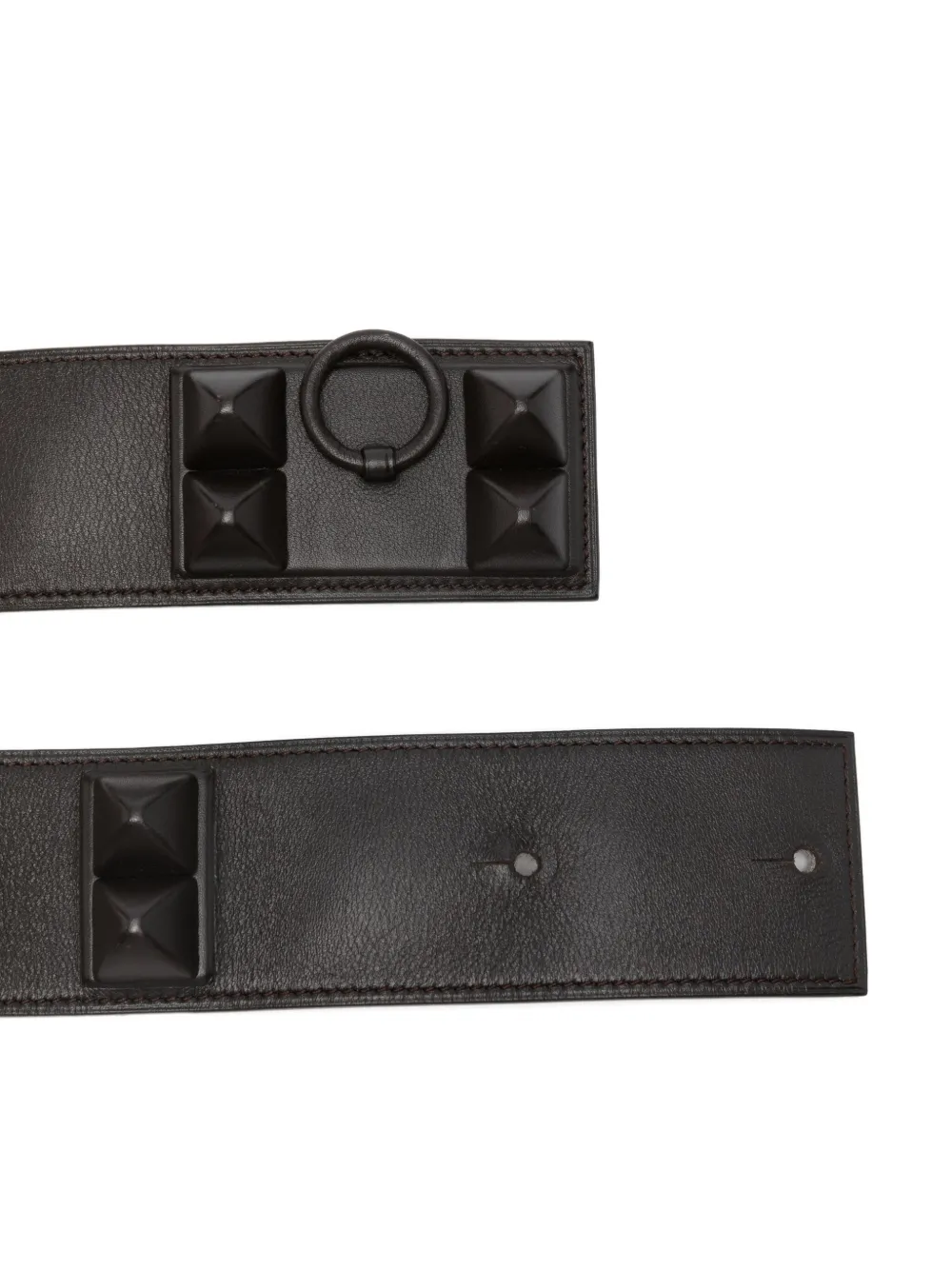 Pre-owned Hermes Collier De Chien Medor Belt In Brown