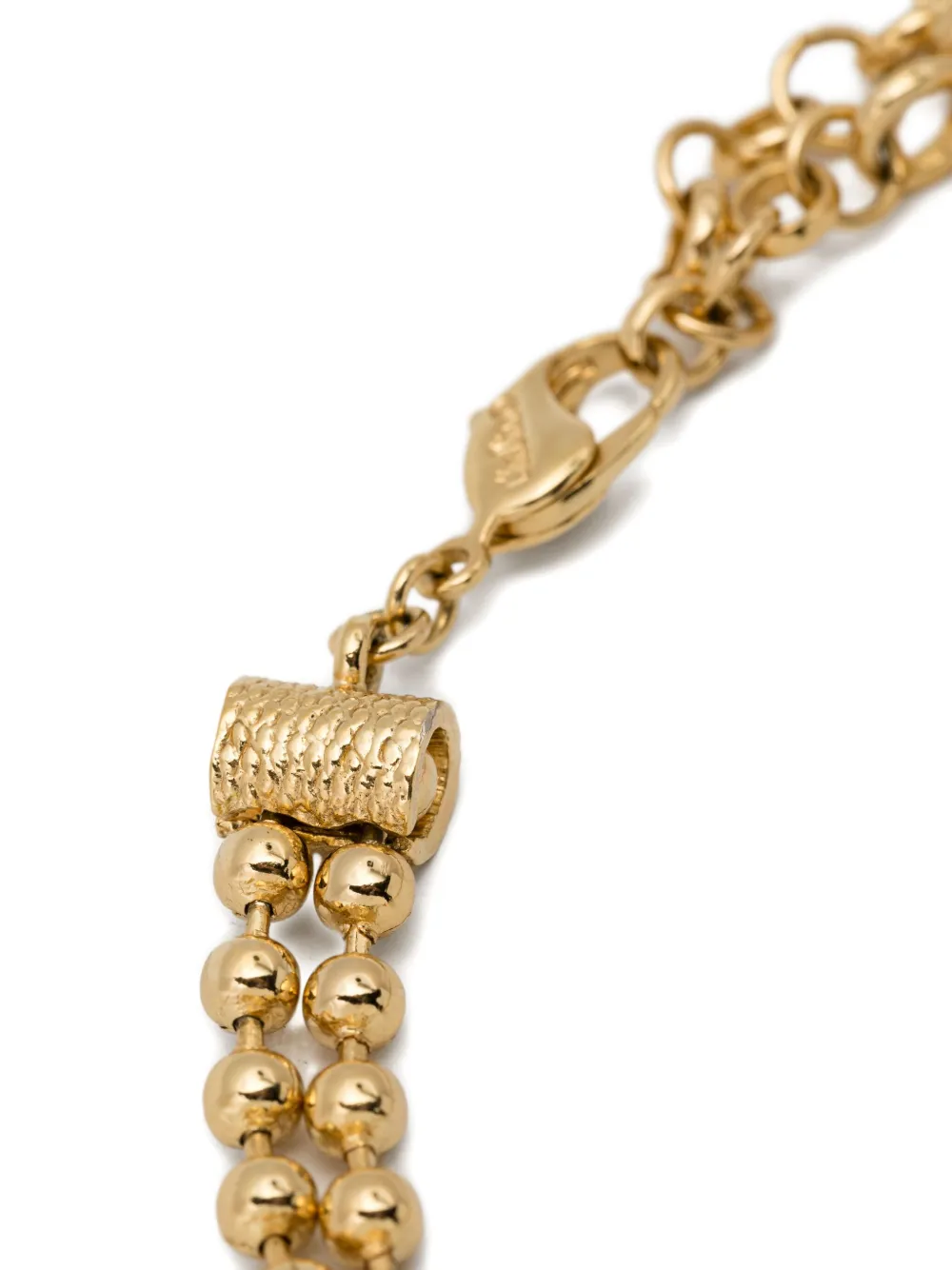 Pre-owned Dior Beaded Necklace In Gold