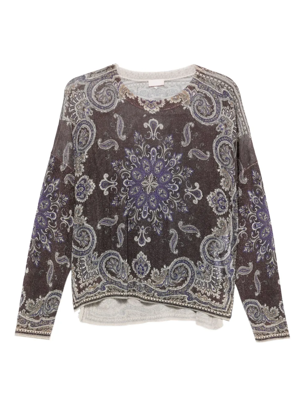 Liu •jo Paisley-pattern Sweater In Brown