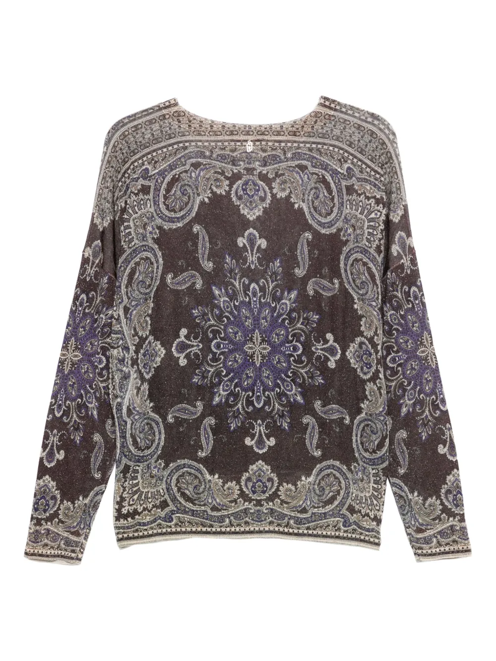 Liu •jo Paisley-pattern Sweater In Brown