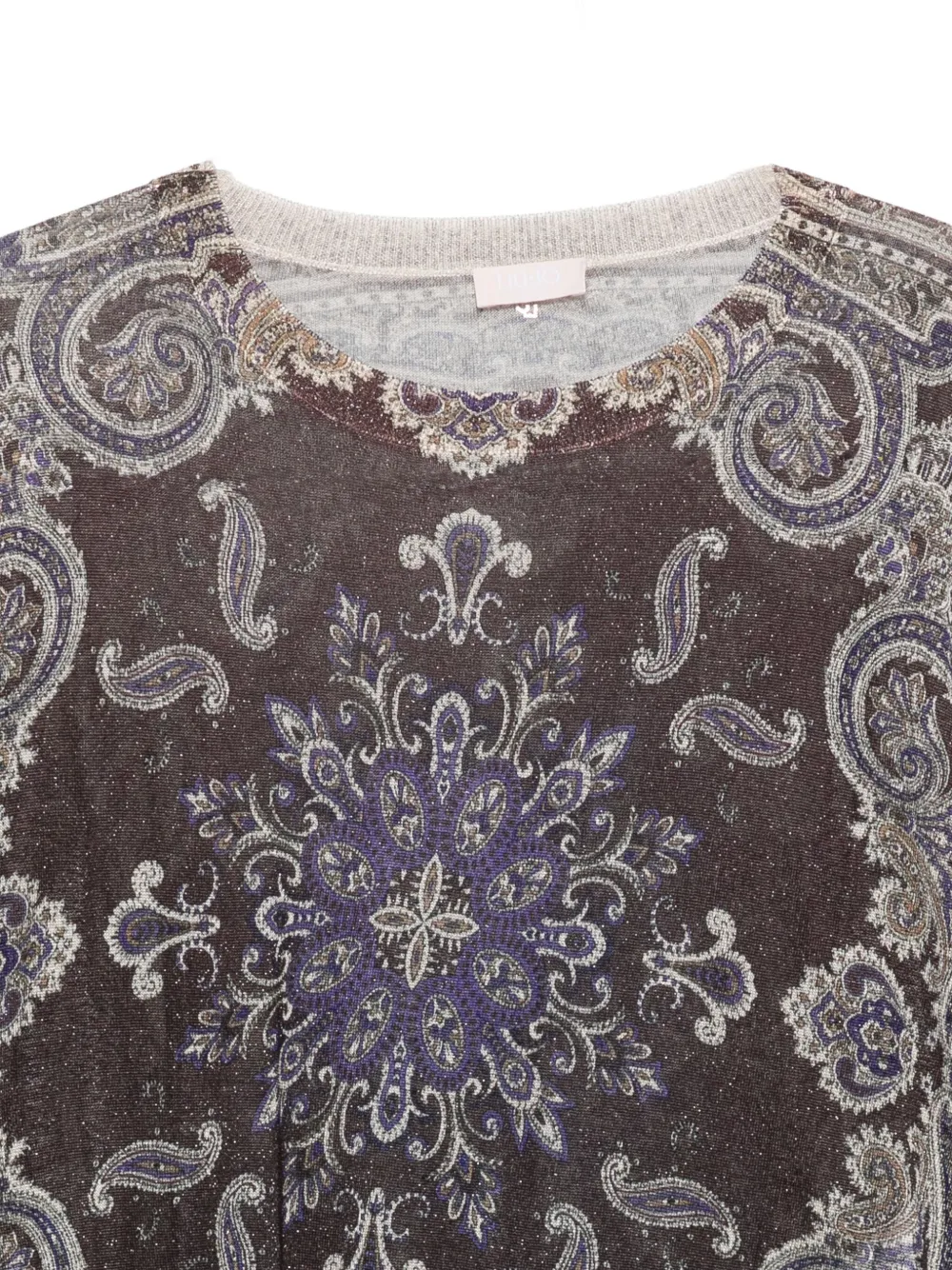 Liu •jo Paisley-pattern Sweater In Brown