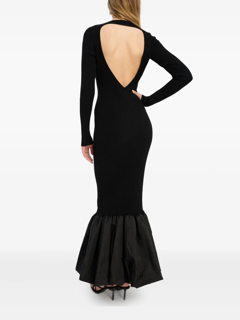 ROTATE BIRGER CHRISTENSEN Uitgesneden maxi-jurk Zwart