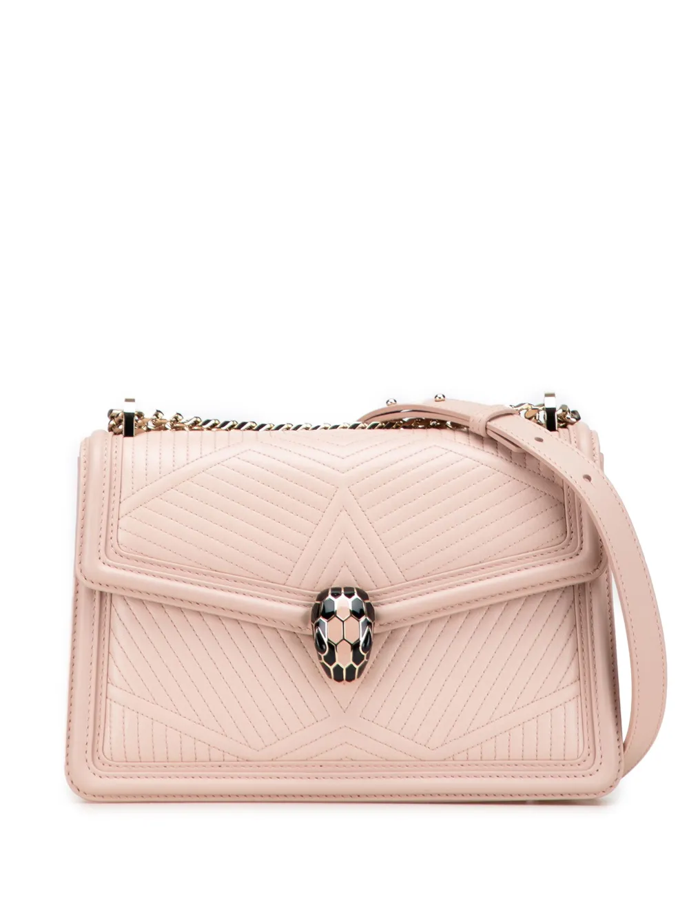 Bvlgari Pre-Owned 2019 Quilted Calfskin Diamond Blast Serpenti Forever satchel | Pink | Image 1