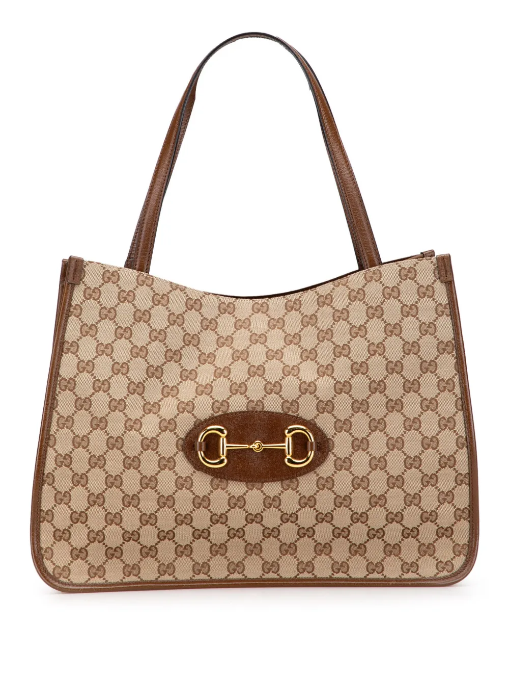 Gucci Pre-Owned 2016-2025 Medium GG Canvas Horsebit 1955 tote bag | Brown | Image 1